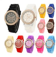 Montre fashion femme en silicone Geneva