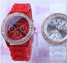 Montre fashion femme en silicone Geneva