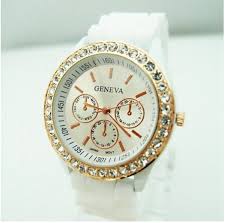 Montre fashion femme en silicone Geneva