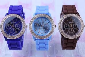 Montre fashion femme en silicone Geneva